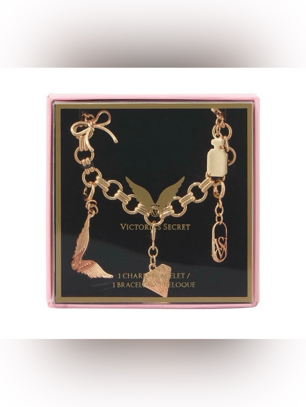 Victoria's Secret Gold Wings Charm Bracelet